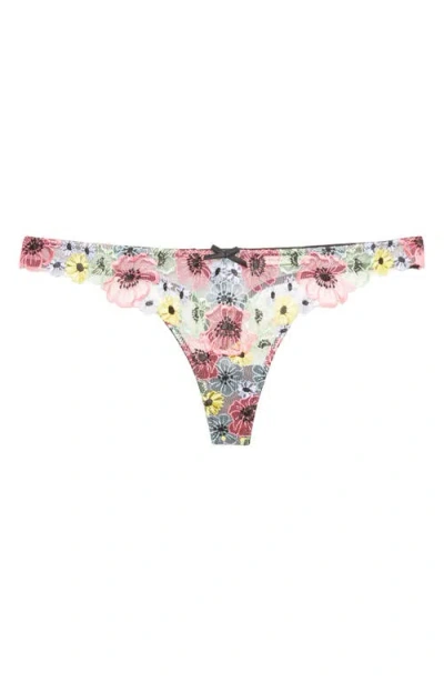 Fleur Du Mal Azalea Embroidered Garter Belt