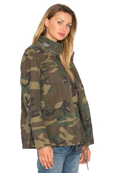 Shop Alpha Industries M-65 Defender W Parka In Woodland Camo