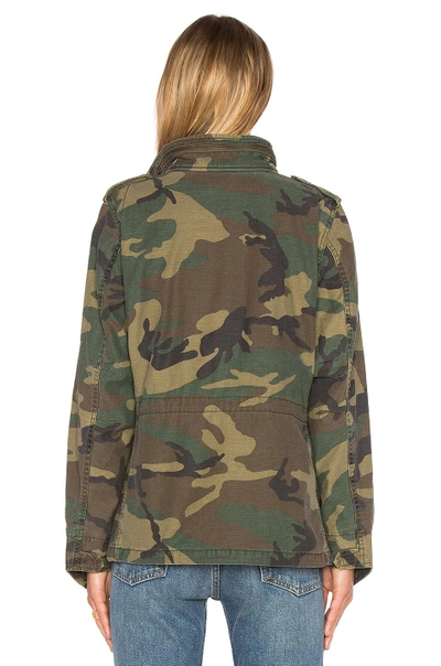 Shop Alpha Industries M-65 Defender W Parka In Woodland Camo