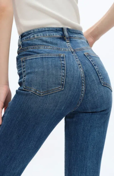 Bayeas High Waist Bootcut Jeans In Blue