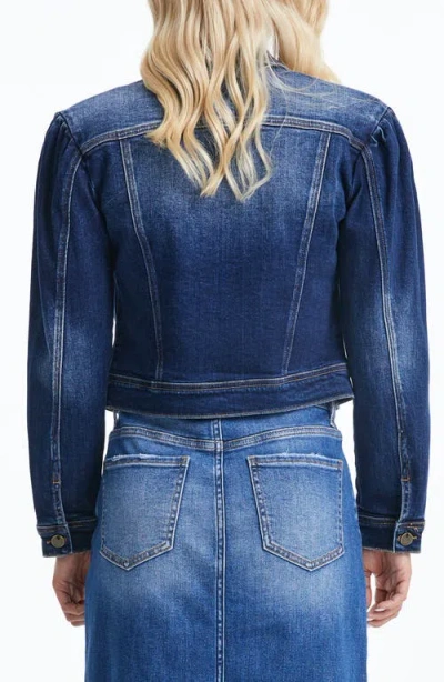 Bayeas Puff Shoulder Crop Denim Jacket