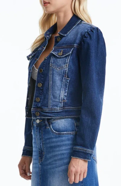 Bayeas Puff Shoulder Crop Denim Jacket