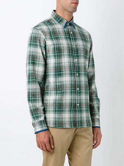 Shop Al Duca D'aosta Checked Shirt In Green