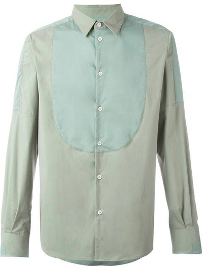 Shop Al Duca D'aosta Paneled Longsleeved Shirt In Green