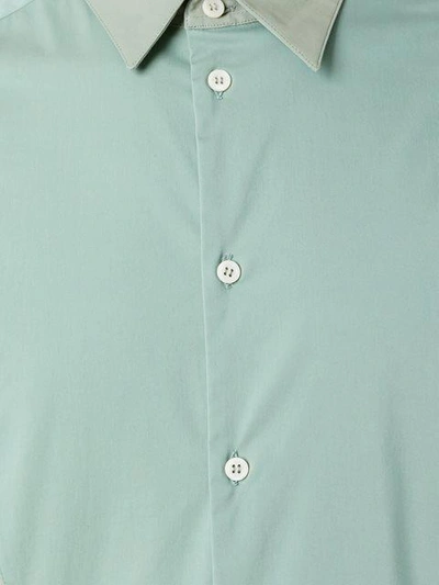 Shop Al Duca D'aosta Paneled Longsleeved Shirt In Green