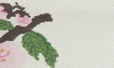 Oscar De La Renta Cherry Blossom Knit Fit-and-flare Mini Dress