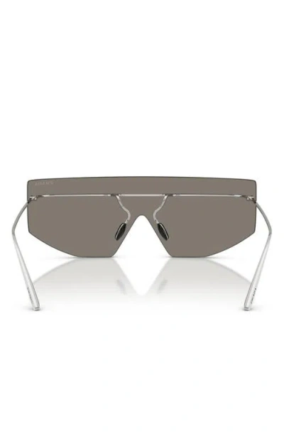 Prada Man Sunglass Pr B55s In Light Grey Mirror Silver