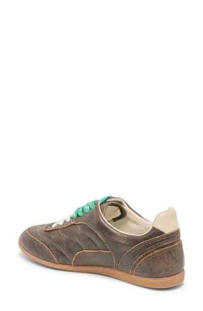 Dolce Vita Laini Sneakers Brown Distressed Leather