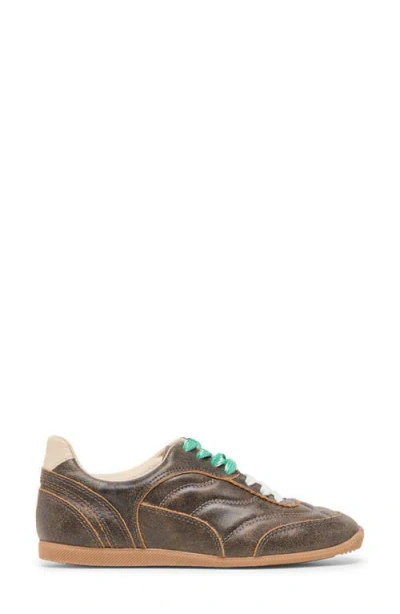 Dolce Vita Laini Sneakers Brown Distressed Leather