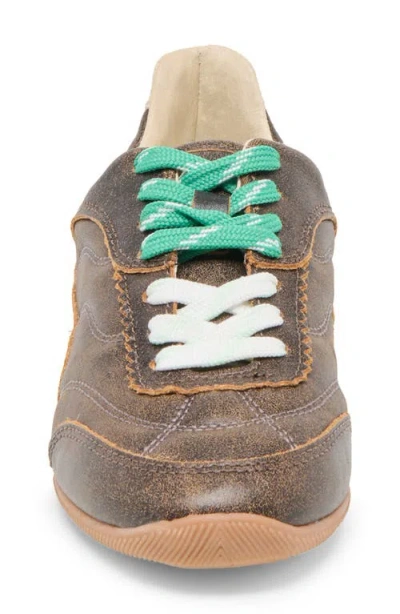 Dolce Vita Laini Sneakers Brown Distressed Leather