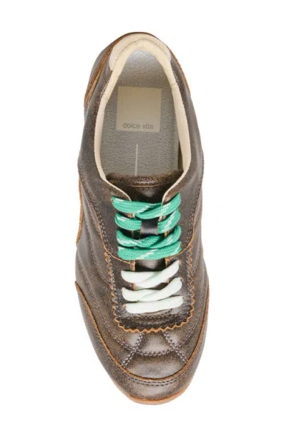 Dolce Vita Laini Sneakers Brown Distressed Leather
