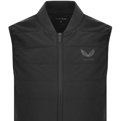 Castore Hybrid Quilted Gilet Black In Black