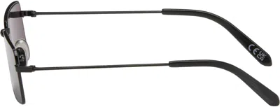 Retrosuperfuture Black Chopper Fiammato Sunglasses In Black