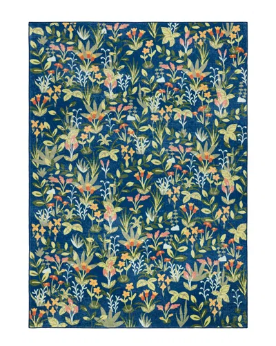 Martha Stewart Petunia Polyester Rug In Blue