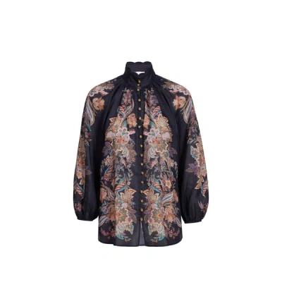 Zimmermann Rhiannon Billow Blouse In Black