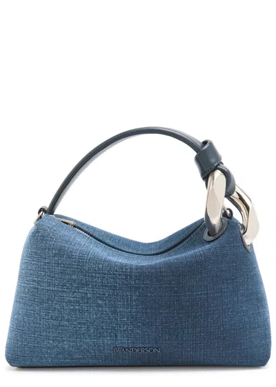 Jw Anderson Th Jwa Corner Denim Crossbody Bag In Blue