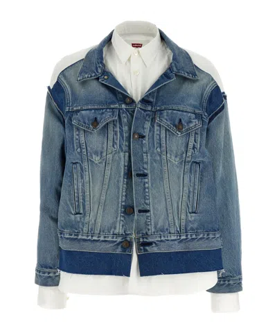 Junya Watanabe Denim Shirt Jacket In Blue