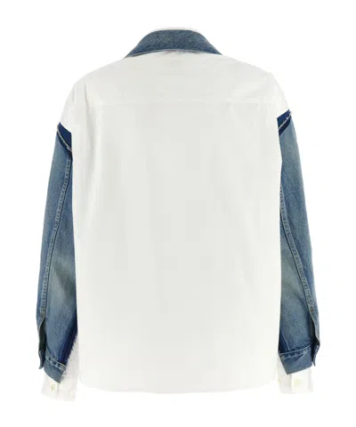 Junya Watanabe Denim Shirt Jacket In Blue