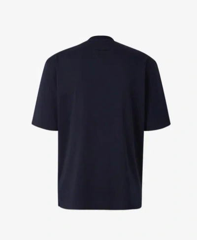 Zegna Silk Cotton Short Sleeve Crew Neck T-shirt