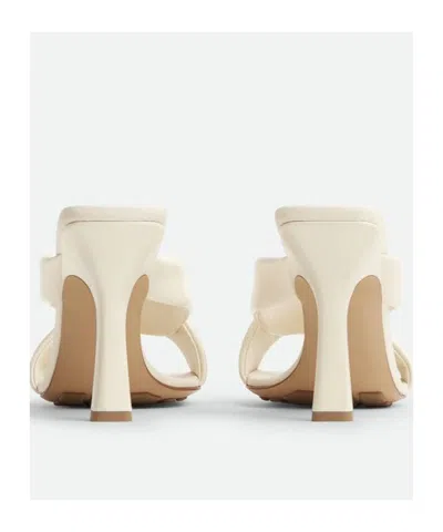 Bottega Veneta Pastel Yellow Leather Riva Mules In White