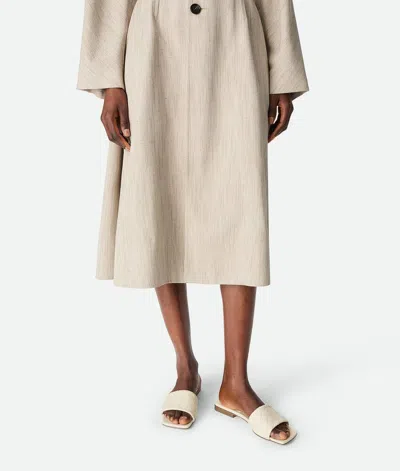 Bottega Veneta Women Ivory Leather Parco Slippers In White