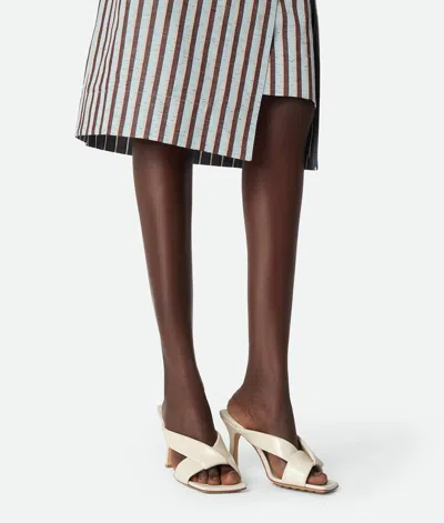 Bottega Veneta Pastel Yellow Leather Riva Mules In White