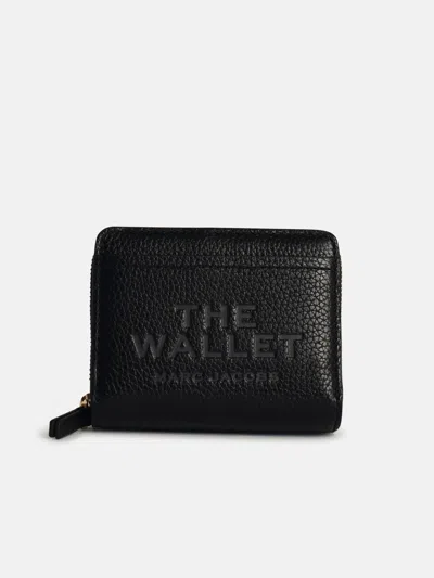 Marc Jacobs Compact Black Leather Mini Wallet In Black