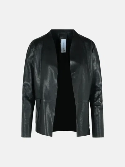 Bully Black Leather Jacket In Black