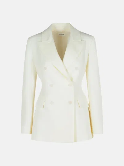 P.a.r.o.s.h Blazer In Cream Viscose Blend In Cream