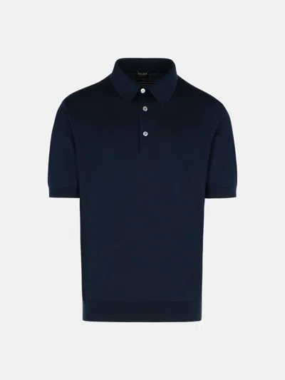 Zegna Men's Piquet Polo T-shirt In Black