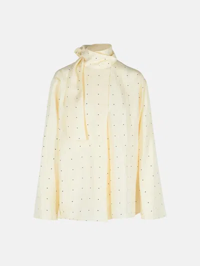 Rohe 'pois' Cream Silk Shirt In Cream