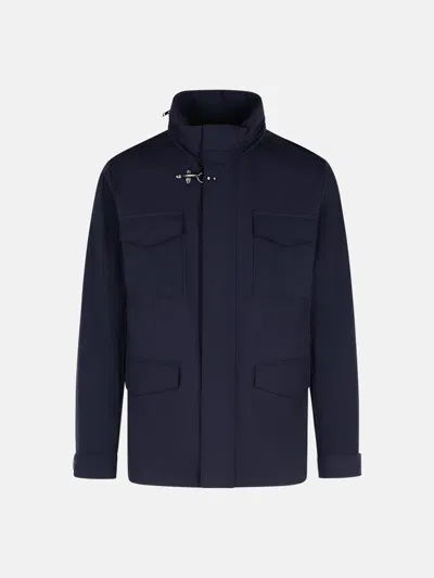 Fay Navy Polyamide Blend Jacket In Navy