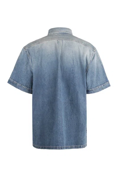 Givenchy Men Denim Shirt In Blue