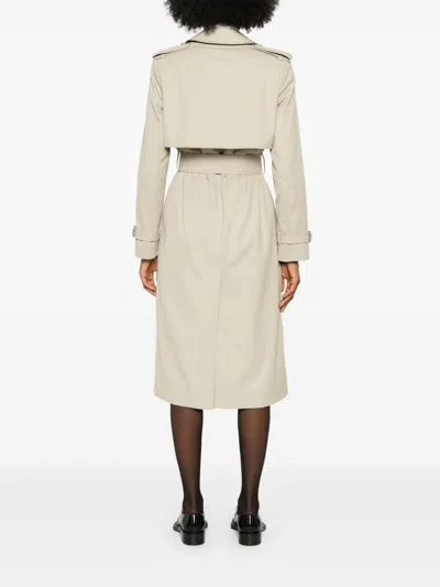 Burberry Trench Coat With Belted Waist And Epaulettes