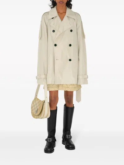 Burberry Short Silk Trench Coat