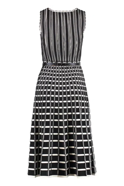 Elisabetta Franchi Micro-ruffles Detailed Midi Dress