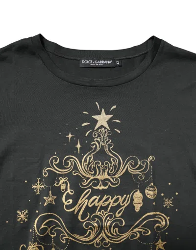 Pre-owned Dolce & Gabbana Black Cotton Round Neck Short Sleeve Women's T-shirt ()