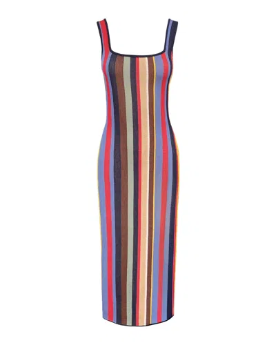 Staud Katie Dress Market Stripe