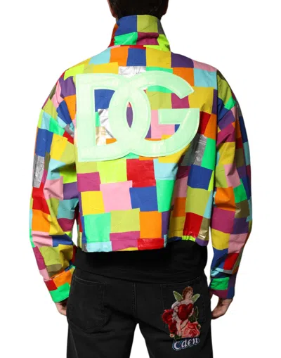 Pre-owned Dolce & Gabbana Multicolor Cotton Full Zip Men Biker Men's Jacket ()