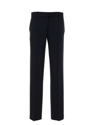Miu Miu Gabardine Trousers With Front Crease And Pockets