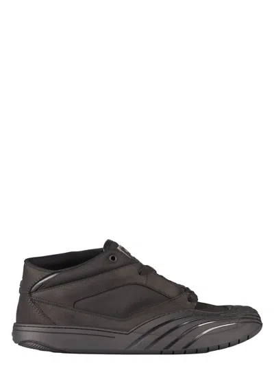 Givenchy Black Fabric And Leather Skate Sneakers In Black