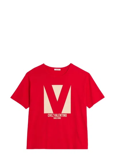 Valentino T-shirt Logo In Red