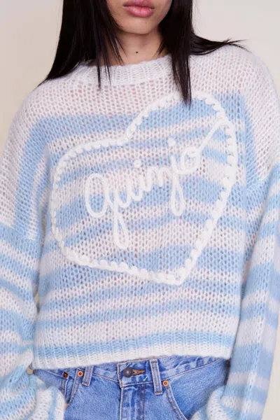 Danielle Guizio Ny Guizio Heart Mohair-blend Sweater