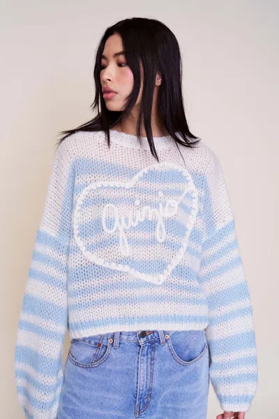 Danielle Guizio Ny Guizio Heart Mohair-blend Sweater