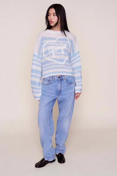 Danielle Guizio Ny Guizio Heart Mohair-blend Sweater
