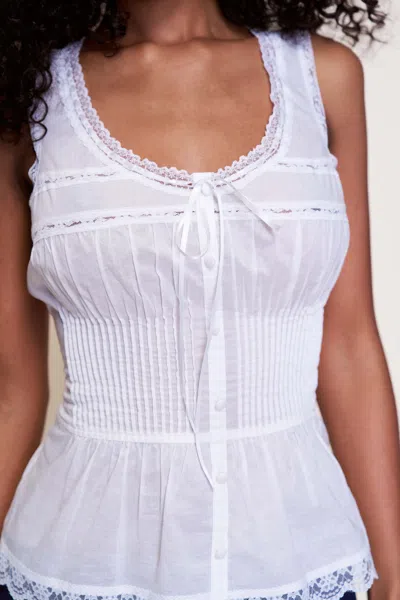 Danielle Guizio Ny Lille Pintuck Top