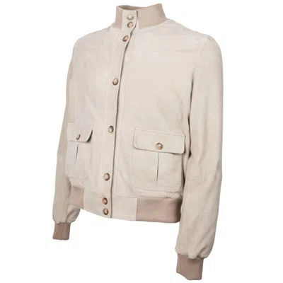 Emilio Romanelli Beige Calfskin Men Jacket In Neutral