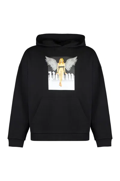 Palm Angels Crystal Pin-up Graphic Hoodie