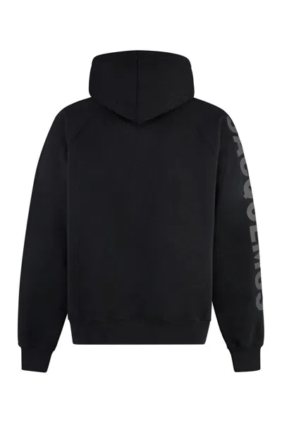 Jacquemus Hooded Typo Sweatshirt With Logoed Sleeve