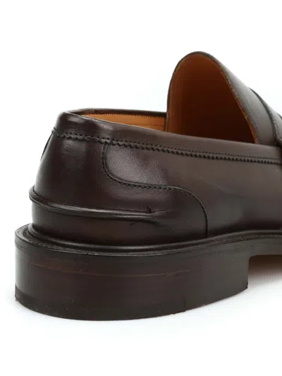 Tricker's James Leather Penny Loafers In Black